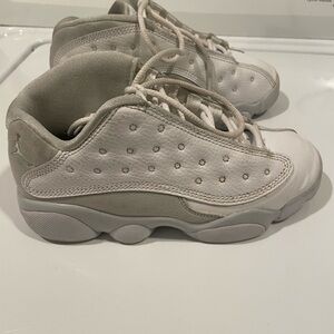 Jordan Kids White and Gray Sneakers